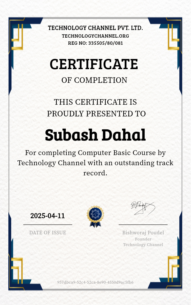 Subash Pcm Subash Dahal – Software Engineer & Web Developer | Pokhara, Nepal